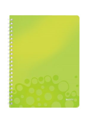 LEITZ Notizbuch WOW 4637, DIN A4, liniert, grün
