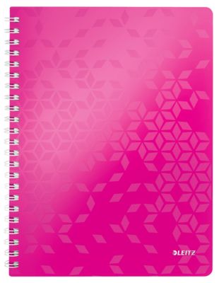 LEITZ Notizbuch WOW 4637, DIN A4, liniert, pink