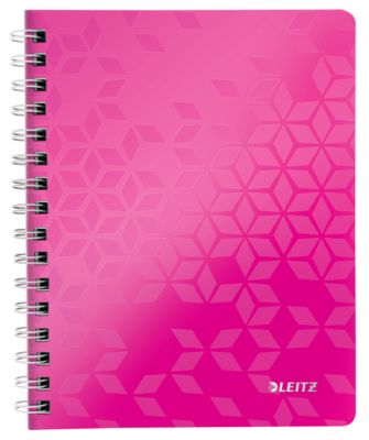 LEITZ Notizbuch WOW 4641, DIN A5, kariert, pink