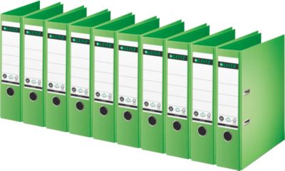 LEITZ® Ordner 1007/1008, DIN A4, Rückenbreite 80 mm, 10 Stück, grün