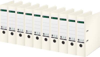 LEITZ® Ordner 1007/1008, DIN A4, Rückenbreite 80 mm, 10 Stück, weiß