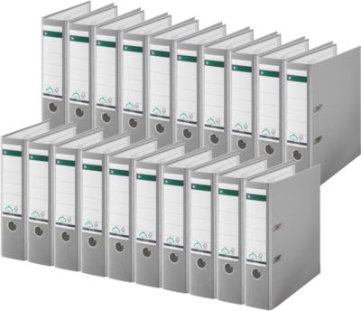 LEITZ® Ordner 1010, DIN A4, Rückenbreite 80 mm, 20 Stück, grau