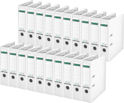 LEITZ® Ordner 1010, DIN A4, Rückenbreite 80 mm, 20 Stück, weiß