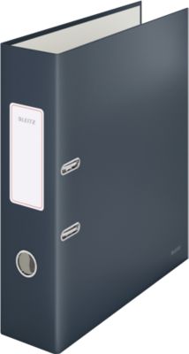 Leitz® Ordner 180° Cosy, A4, 180°-Präzisionsmechanik, Schreibschild & Griffloch, Rückenbreite 80 mm, grau