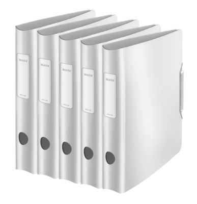 LEITZ® Ordner Active Style, DIN A4, Rückenbreite 65 mm, 5 Stück, arktik weiß
