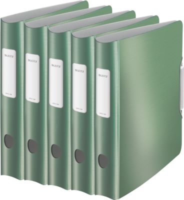 LEITZ® Ordner  ActiveStyle, DIN A4, Rückenbreite 65 mm, 5 Stück, seladon grün