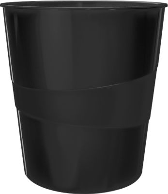 Leitz® Papierkorb Recycle, Volumen 15 l, stapelbar, CO2-neutral & zu 100% recycelbar, schwarz