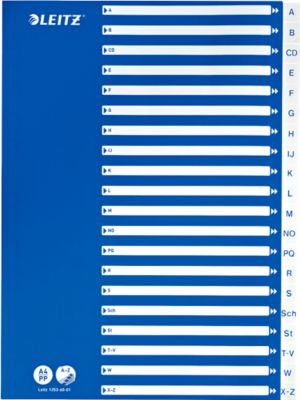 LEITZ® PP-Register mit blauem Deckblatt, Buchstaben A-Z