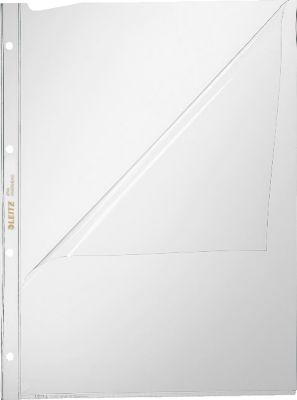 LEITZ Prospekthülle 4744, DIN A4, oben und links offen, 10 Stück, glasklar, transparent