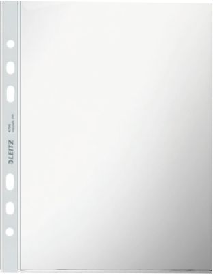 LEITZ Prospekthülle 4795, DIN A5, oben offen, 100 Stück, genarbt transparent
