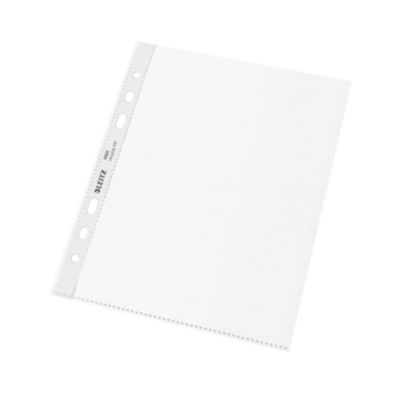 Leitz® Prospekthüllen Recycle, Format DIN A5, Universallochung, dokumentenecht, transparent, 25 Stück