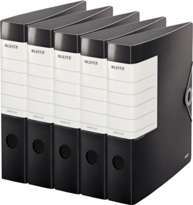 LEITZ® Qualitätsordner SOLID, DIN A4, Rückenbreite 62 mm, 5 Stück, schwarz