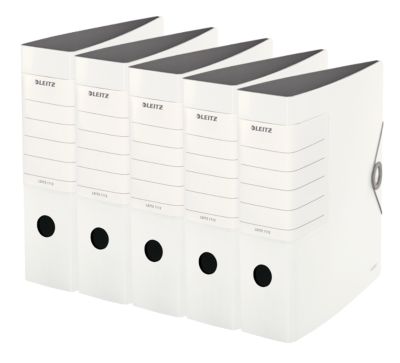 LEITZ® Qualitätsordner SOLID, DIN A4, Rückenbreite 82 mm, 5 Stück, weiß