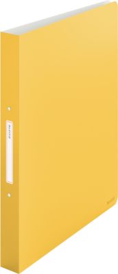 Leitz® Ringbuch Cosy, A4-Format, 2-Ring-Mechanik für bis zu 190 Blatt, mit Rückenschild, Polypropylen, gelb