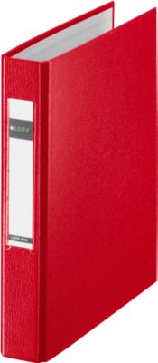 LEITZ® Ringbuch, DIN A5, 2-Ring-Mechanik, Rückenbreite 40 mm, rot