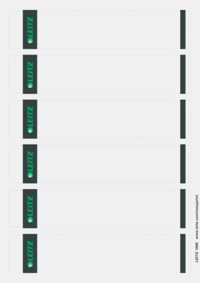 LEITZ® Rückenschilder kurz, PC-beschriftbar, Rückenbreite 50 mm, selbstklebend, 150 St., grau