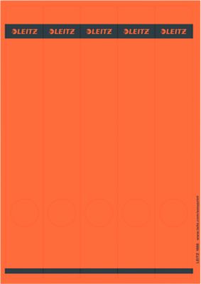 LEITZ® Rückenschilder lang, PC-beschriftbar, Rückenbreite 50 mm, selbstklebend 125 St., rot