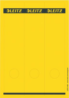 LEITZ® Rückenschilder lang, PC-beschriftbar, Rückenbreite 80 mm, selbstklebend 75 St., gelb