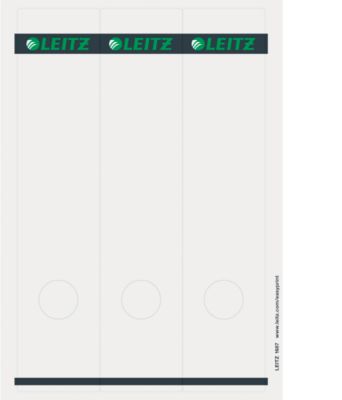 LEITZ® Rückenschilder lang, PC-beschriftbar, Rückenbreite 80 mm, selbstklebend 75 St., hellgrau