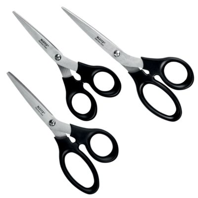 LEITZ® Schere 5423, ergonomischer Griff, für Links-/Rechtshänder geeignet, L 165 mm, rostfreier Stahl/Kunststoff, schwarz