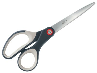 LEITZ® Schere Cosy Titan 5332, ergonomischer Griff, für Links-/Rechtshänder, L 205 mm, titanbeschichteter Stahl/Kunststoff, samtgrau