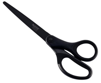 LEITZ® Schere Titanium 5419, ergonomisch, Antihaftbeschichtung, für Links/Rechtshänder, L 180 mm, titanbeschichteter Stahl/Kunststoff, schwarz