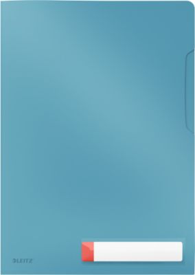 Leitz® Sichthülle Cosy Privacy, blickdicht, A4-Format, für bis zu 40 Blatt, mit Beschriftungsschild, 3 Stück, blau