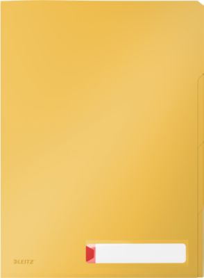 Leitz® Sichthülle Cosy Privacy, blickdicht, A4, für bis zu 40 Blatt, 3 Fächer & Beschriftungsschild, 3 Stück, gelb