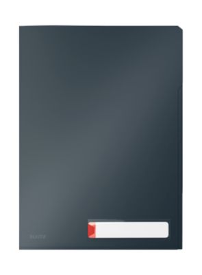 Leitz® Sichthülle Cosy Privacy, blickdicht, A4, für bis zu 40 Blatt, 3 Fächer & Beschriftungsschild, 3 Stück, grau