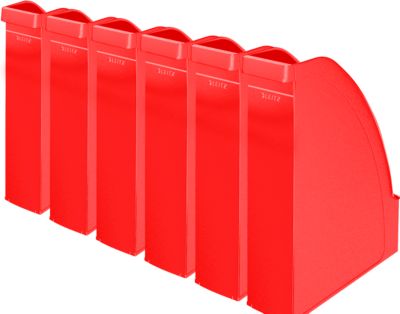 LEITZ® Stehsammler 2476, Rückenbreite 70 mm, Polystyrol, 6 Stück, rot