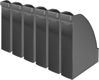 LEITZ® Stehsammler 2476, Rückenbreite 70 mm, Polystyrol, 6 Stück, schwarz