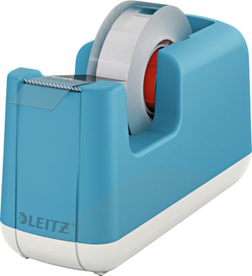Leitz® Tischabroller für Klebefilm Cosy, für Rollen mit L 33 m x B 19 mm, Füße, inkl. Klebefilmrolle, Kunststoff, blau