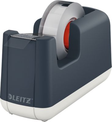 Leitz® Tischabroller für Klebefilm Cosy, für Rollen mit L 33 m x B 19 mm, Füße, inkl. Klebefilmrolle, Kunststoff, grau