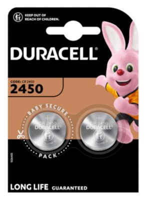 Lithium Knopfzellen Duracell CR2450, 3V, Duralock Power Preserve Technologie, 2 Stück