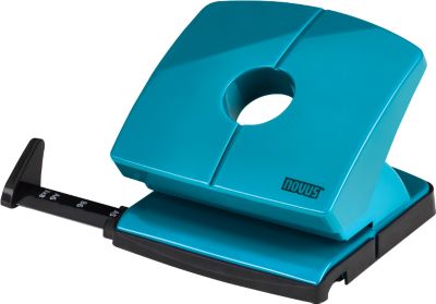 Locher NOVUS B 220, bis zu 20 Blatt, für A4/A5/A6/B5/B6/US/3x8/Folio, Anschlagschiene, Vollmetall & Kunststoff, bright-petrol