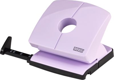 Locher NOVUS B 220, bis zu 20 Blatt, für A4/A5/A6/B5/B6/US/3x8/Folio, Anschlagschiene, Vollmetall & Kunststoff, pretty-lilac