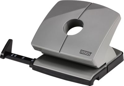 Locher NOVUS B 220, bis zu 20 Blatt, für A4/A5/A6/B5/B6/US/3x8/Folio, Anschlagschiene, Vollmetall & Kunststoff, smart-grey