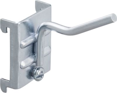 Lochwandhaken WFI, schräg, für Lochplatten mit Lochgröße 9 x 9 mm & Lochabstand 38 mm, L 50 mm, Stahl, 5 Stück