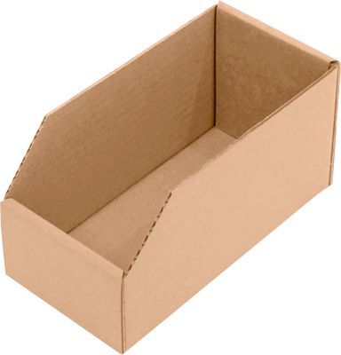 Magazijnbak - golfkarton - L 200 x B 100 x H 100 mm - 1,7 l - 50 stuks