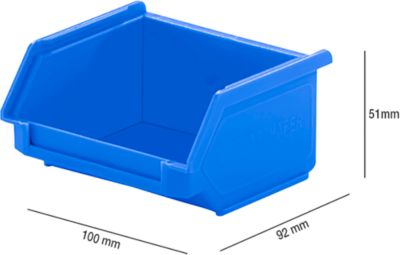 Magazijnbak LF 110 SSI Schäfer  - polypropeen - L 92 x B 100 x H 50 mm - 0,26 l - blauw