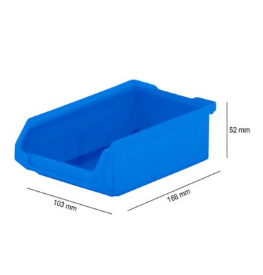 Magazijnbak LF 210 SSI Schäfer - polypropeen - L 168 x B 103 x H 52 mm - 0,5 l - blauw
