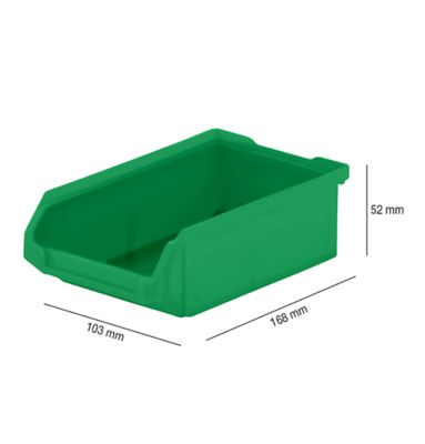 Magazijnbak LF 210 SSI Schäfer - polypropeen - L 168 x B 103 x H 52 mm - 0,5 l - groen