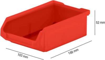 Magazijnbak LF 210 SSI Schäfer - polypropeen - L 168 x B 103 x H 52 mm - 0,5 l - rood