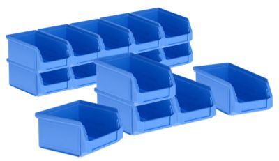 Magazijnbak LF 211 - polypropeen - L 168 x B 103 x H 76 mm - 0,9 l - blauw - 15 stuks - ons merk SSI Schäfer