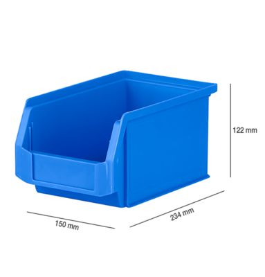 Magazijnbak LF 221 SSI Schäfer - polypropeen - L 234 x B 150 x H 122 mm - 2,7 l - blauw