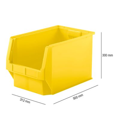 Magazijnbak LF 533 SSI Schäfer - polypropeen - L 500 x B 312 x H 300 mm - 38 l - geel