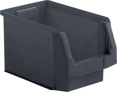 Magazijnbak serie ENTRY 332 SSI Schäfer - gerecycled kunststof - L 350 x B 200 x H 200 mm - inhoud 10,4 liter - zwart
