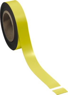 Magneetband, 30 mm x 100 m, geel