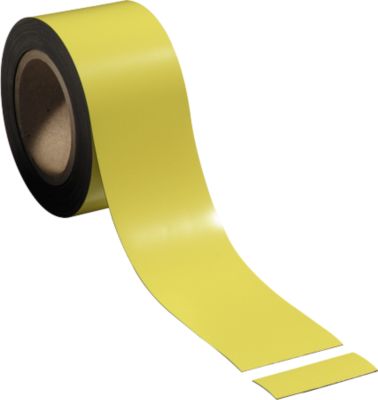 Magneetband, geel, 70 mm x 10 m