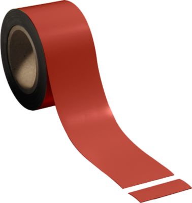 Magneetband, lichtrood, 70 mm x 10 m